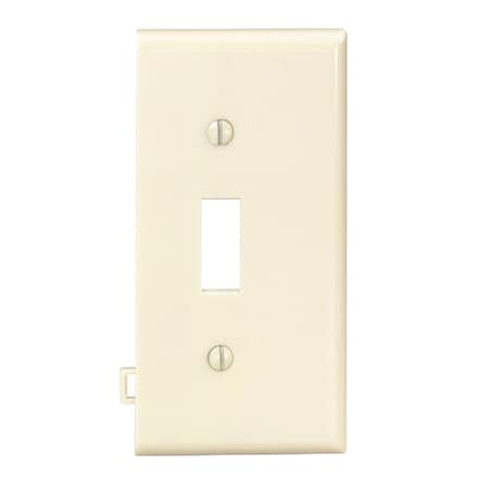 Leviton 1-Gang Plastic Sectional Toggle Switch Wall Plate End Panel, Ivory 924-0PSE1-00I